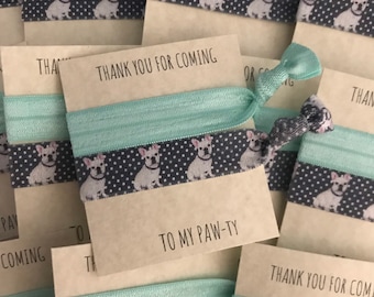 French Bulldog Hair Ties, hair accessories, dog hair ties, dog favors, hair tie favors, French bulldog favors, cute hair, party favors