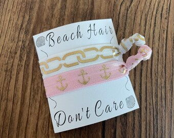 Anchor Hair Ties: Summer Beach Hair Elastics, Party Favors