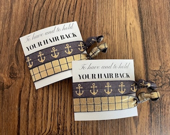 Anchor Hair Ties: Nautical Party Favors