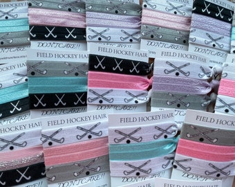 NEW! Field Hockey Hair Ties , hair accessories, sports favors, party favors, loot bag, birthday goodie bag, party favors, team gift