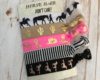 NEW! Horse Hair Ties, horseshoe hair ties, hair accessories, party favors, hair tie favors, stocking stuffers