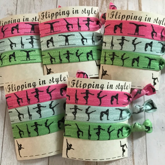 Gymnastics Hair Ties Gymnastics Party Favors Hair Tie Etsy