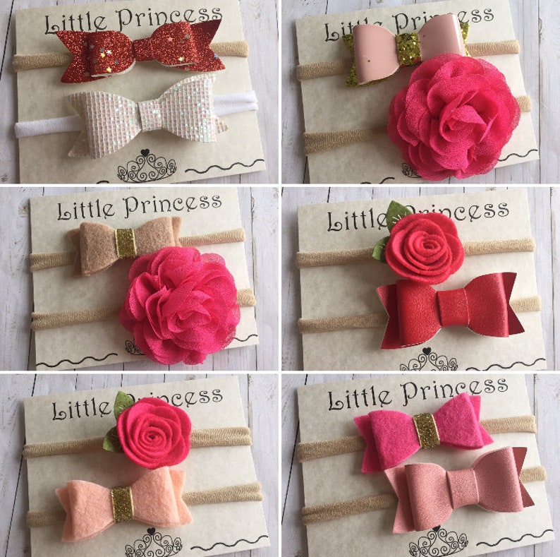 Baby Valentine Headbands SALE! Free shipping within Canada baptism headband flower girls baby shower baby headband baby girls