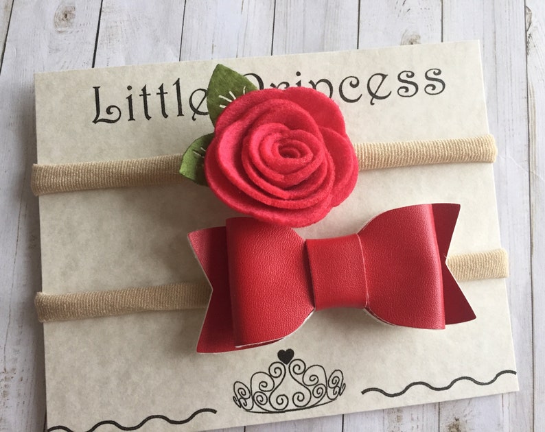 Baby Valentine Headbands SALE! Free shipping within Canada baptism headband flower girls baby shower baby headband baby girls