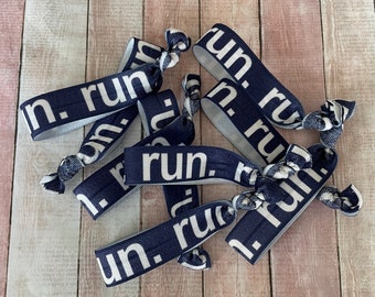 NEW! Run Hair Tie Pack, running hair don’t care, girls hair ties, sports favors, track field, cross country, marathon, triathlon