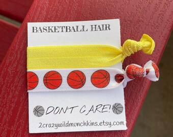 Basketball Elastic Hair Ties: Party Favor Goodie Bag