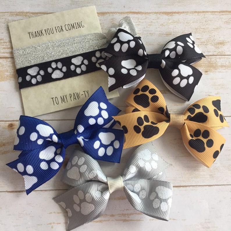 Paw Print Hair Ties dog hair ties hair accessories paw Etsy