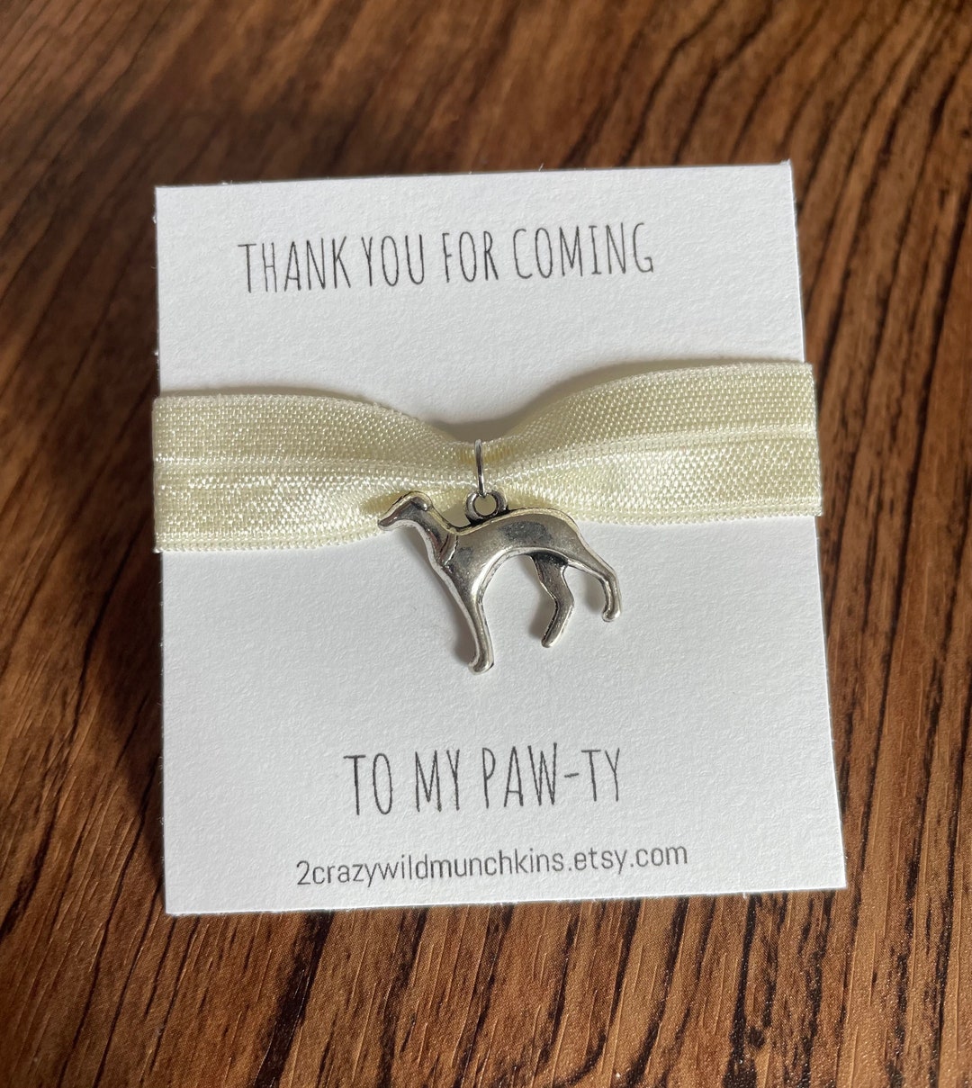 Dog Hair Tie Charm, Dog Hair Ties, Hair Accessories, Paw Print Favors