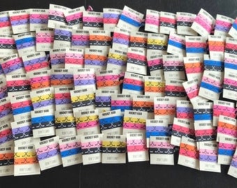 NEW!! Hockey Tournament Hair Tie Favors, hockey favors, hockey wholesale, sports favors, ice hockey, party favors, loot bag