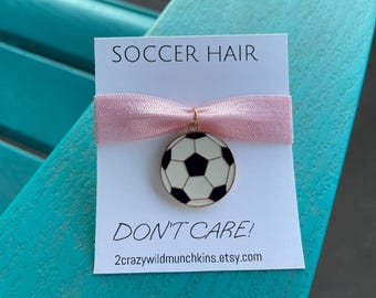 NEW! Soccer Elastic Hair Tie: Party Favor Hair Accessory