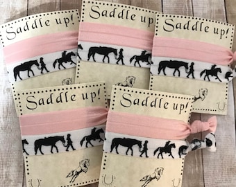 Horse Elastic Hair Ties: Cowgirl Party Favors