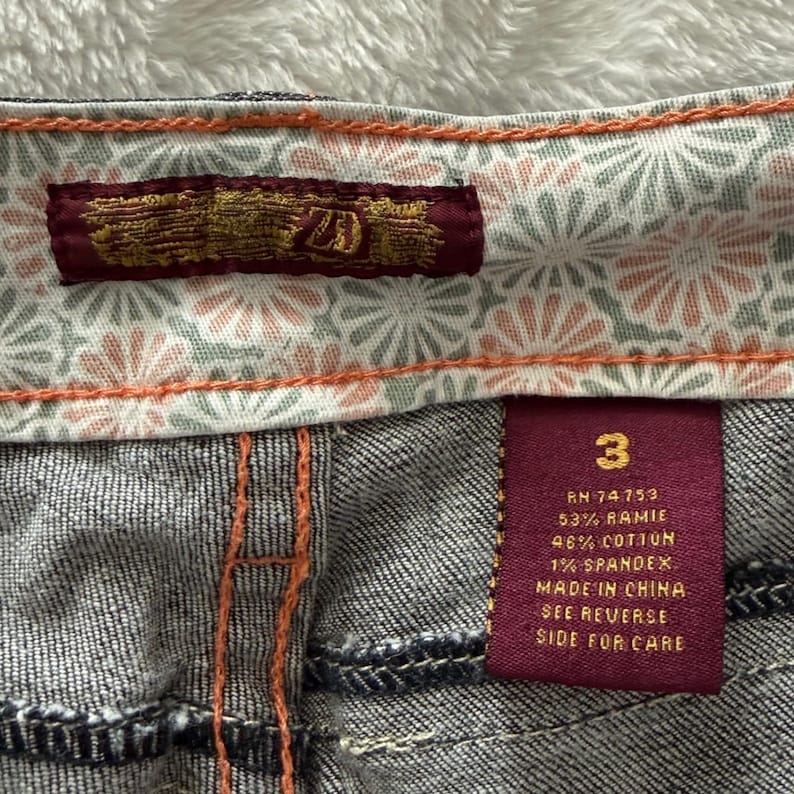 Evisu Women's Jeans Size 3 Dark Wash Slim Straight Y2K Button Flap Pockets immagine 7