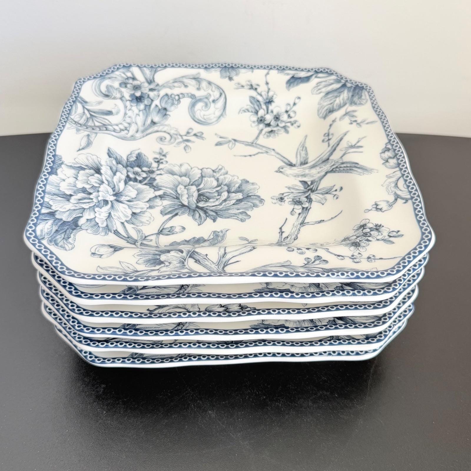 8 Inch Vintage Blue Floral Plate - Etsy