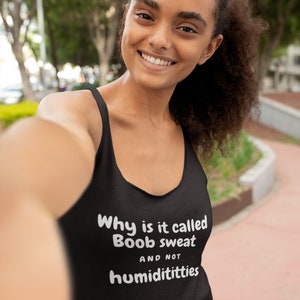 Camiseta sin mangas con espalda cruzada para mujer - Camiseta sin mangas con espalda cruzada para mujer Boob Sweat - Camiseta sin mangas con espalda cruzada para mujer - Camiseta sin mangas con espalda cruzada para mujer en venta - KellyDoesItAll