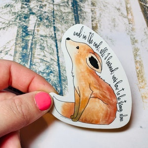 Lonely Fox Water Resistant Sticker