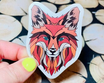 Geometric Fox Sticker