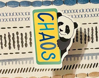 Chaos Panda Waterproof Sticker