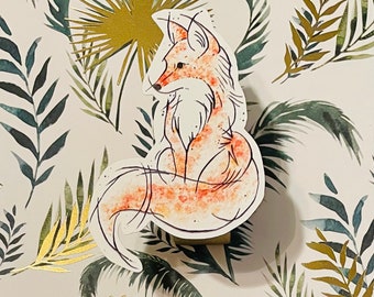 Red Fox Waterproof Sticker