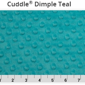Teal Cuddle Dimple Minky -  Shannon Fabrics Minky - Minky -  Aqua Minky  - Minky Dimple Dot - Blue Fabric -