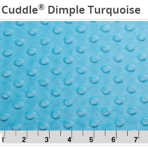 Turquoise Cuddle Dimple Minky -  Shannon Fabrics Minky - Minky -  Aqua Minky  - Minky Dimple Dot - Blue Fabric -
