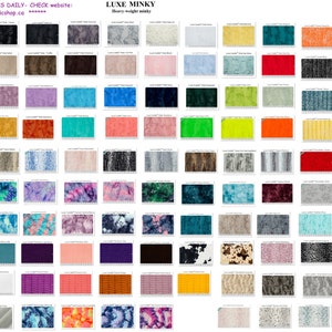 Swatch Dimple Minky -  Shannon Fabric Minky - Canada Minky - Ready to Ship Minky - Minky Dot - Blue Minky - Pink Dimple - Gray Fabric -