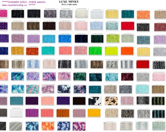 Swatch Dimple Minky -  Shannon Fabric Minky - Canada Minky - Ready to Ship Minky - Minky Dot - Blue Minky - Pink Dimple - Gray Fabric -