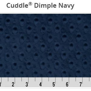 Navy Cuddle Dimple Minky -  Shannon Fabrics Minky - Minky - Navy Minky  - Minky Dimple - Blue Fabric -