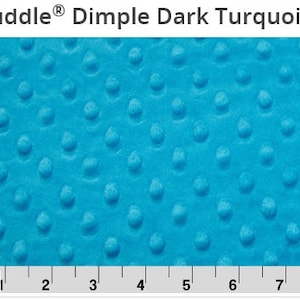 Dark Turquoise Cuddle Dimple Minky -  Shannon Fabrics Minky - Minky - Turquoise Minky  - Minky Dimple - Blue Fabric -