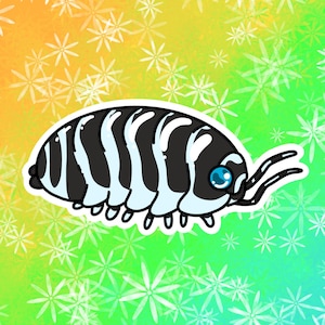 Isopods Vinyl Stickers/Decals: Clown, Dairy Cow, High Yellow, Rubber Ducky, and Zebra Isopods Individuals and Sets Zebra Isopod