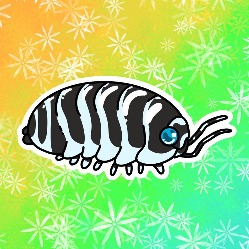 Isopods Vinyl Stickers/Decals: Clown, Dairy Cow, High Yellow, Rubber Ducky, and Zebra Isopods Individuals and Sets Zebra Isopod