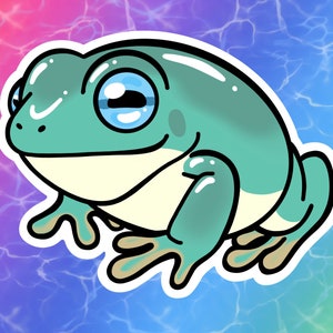 Frogs Vinyl Stickers/Decals: White's Tree Frog, Poison Dart Frog, Red-Eyed Frog, Horned Frog, Solomon Island Leaf Frog 2022 White