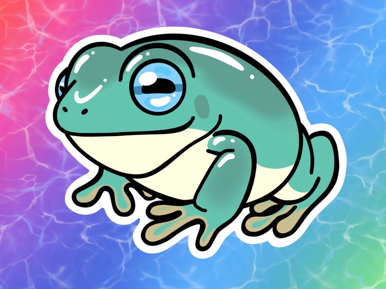 Frogs Vinyl Stickers/Decals: White's Tree Frog, Poison Dart Frog, Red-Eyed Frog, Horned Frog, Solomon Island Leaf Frog 2022 White