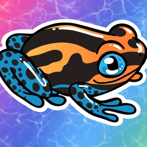 Frogs Vinyl Stickers/Decals: White's Tree Frog, Poison Dart Frog, Red-Eyed Frog, Horned Frog, Solomon Island Leaf Frog 2022 Poison Dart