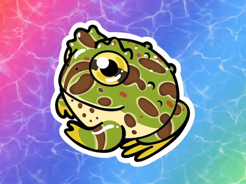 Frogs Vinyl Stickers/Decals: White's Tree Frog, Poison Dart Frog, Red-Eyed Frog, Horned Frog, Solomon Island Leaf Frog 2022 Horned