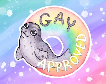 Gay Seal of Approval Vinyl Sticker