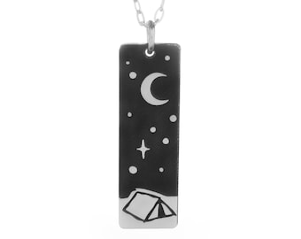 Sleep Under The Stars Wide Bar Necklace