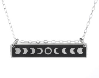 Solar Eclipse Horizontal Bar Necklace