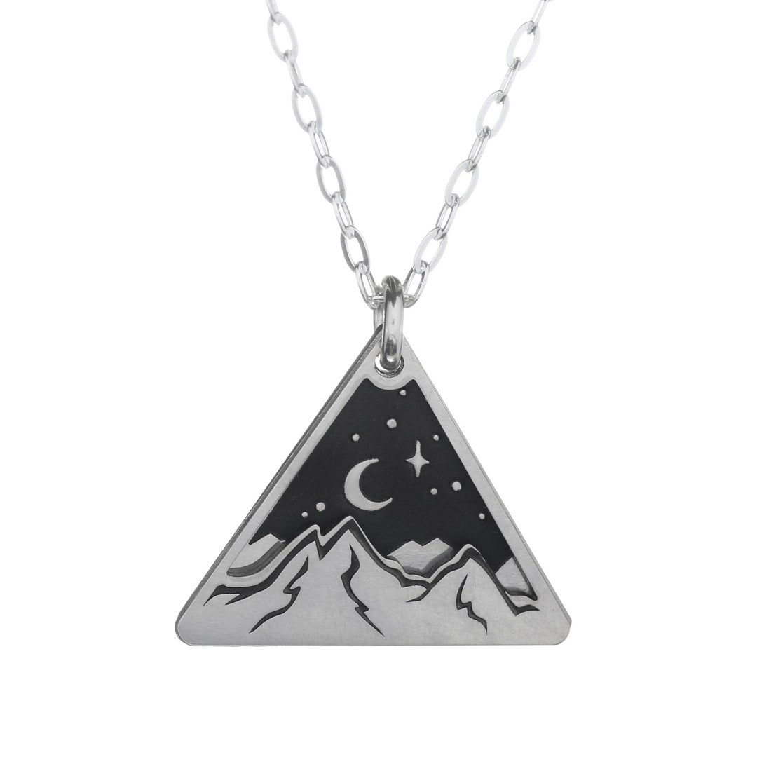 Layered Mountains Triangle Necklace - Etsy