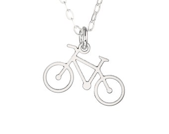 Bike Cut-Out Petite Necklace