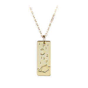 Night Outdoors Mini Gold-Fill Necklace