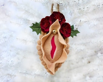 Flower Vagina Ornaments for Bags & Christmas Trees!Feminist|Vulva|Girl Power