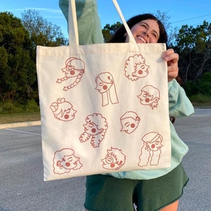 Deafies Tote Bag| Tote Bag Canvas| Tote Bag Aesthetic| Deaf Art| Women Gifts| Non Binary| Tote Bag Art|