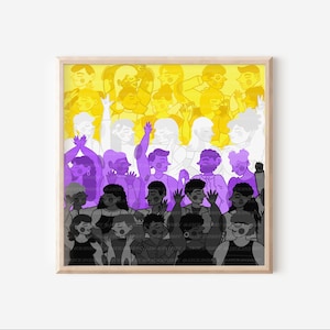 Enby/Nonbinary PRIDE Print| Pride Flag| Pride Artwork| Gay Art| Gay Pride| Lesbian Art| Bi Pride| Nonbinary| Ace| Enby| Pan| Trans| Gay