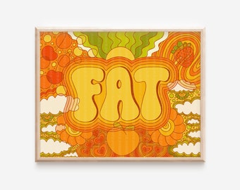 Fat Print| Body Positive| Self Care| Fat Positive| Fat Girl| Chubby Art| Body Positive Art| Body Positivity Line Art| Self Love Club