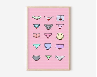 Free Bleed Print| Period Bathroom Art| Self Care| Period Underwear| Period Art| Bathroom Wall Decor| Pink Artwork| Menstration| PMS