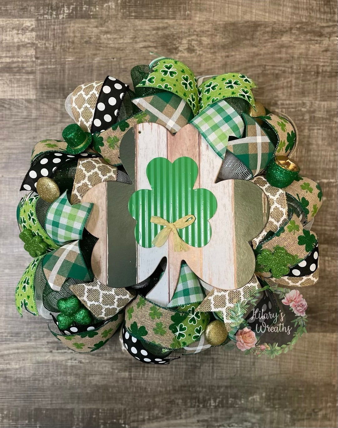 St. Patricks Day Burlap-mesh Wreath 20