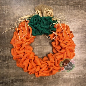Pumpkin Burlap Wreath