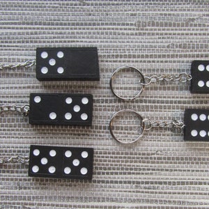 Vintage Domino Age Keyring, Birthday Number Gift, Anniversary Date ...
