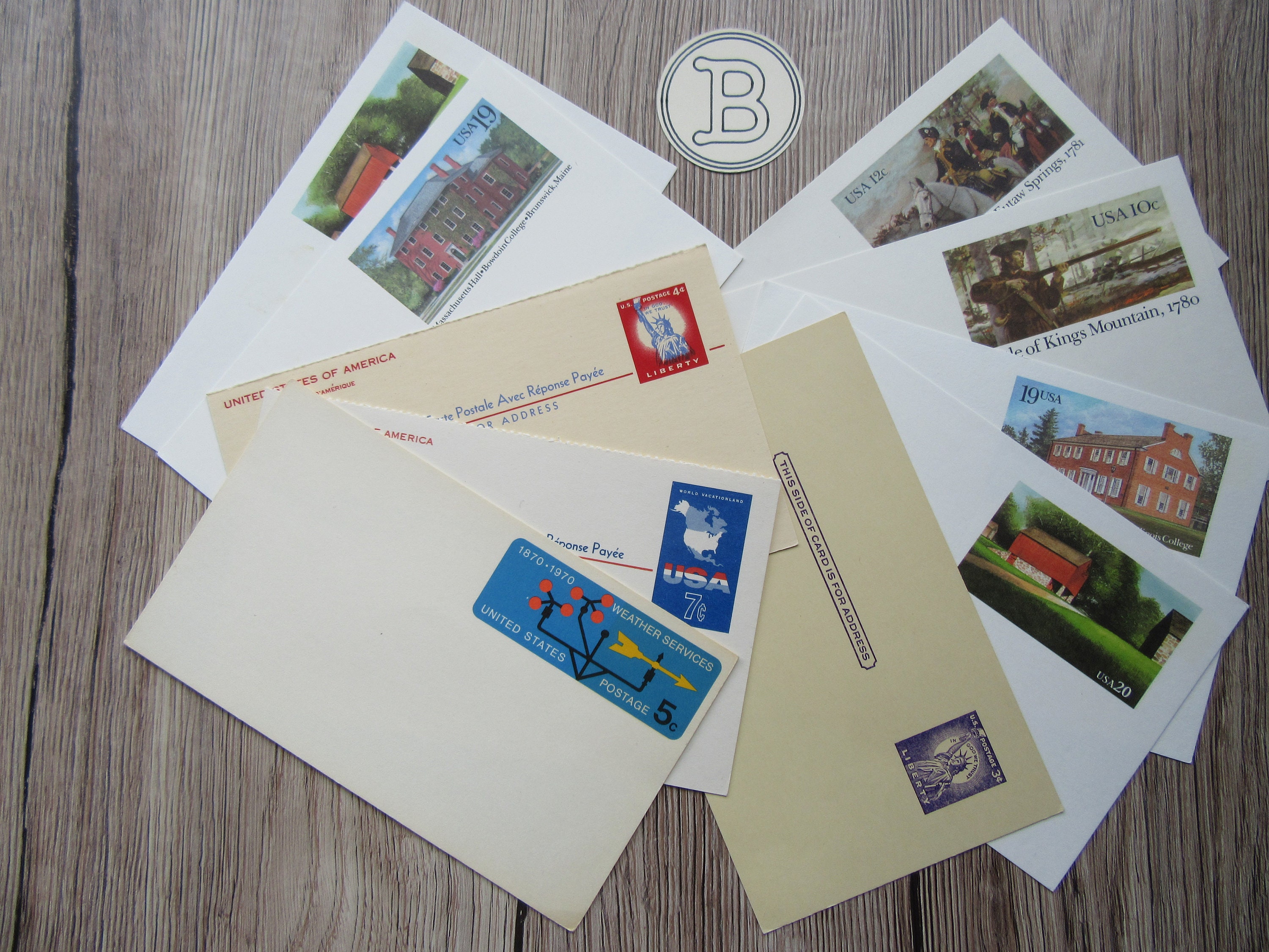 10 vintage US postcards unused blank postcards USPS junk Etsy