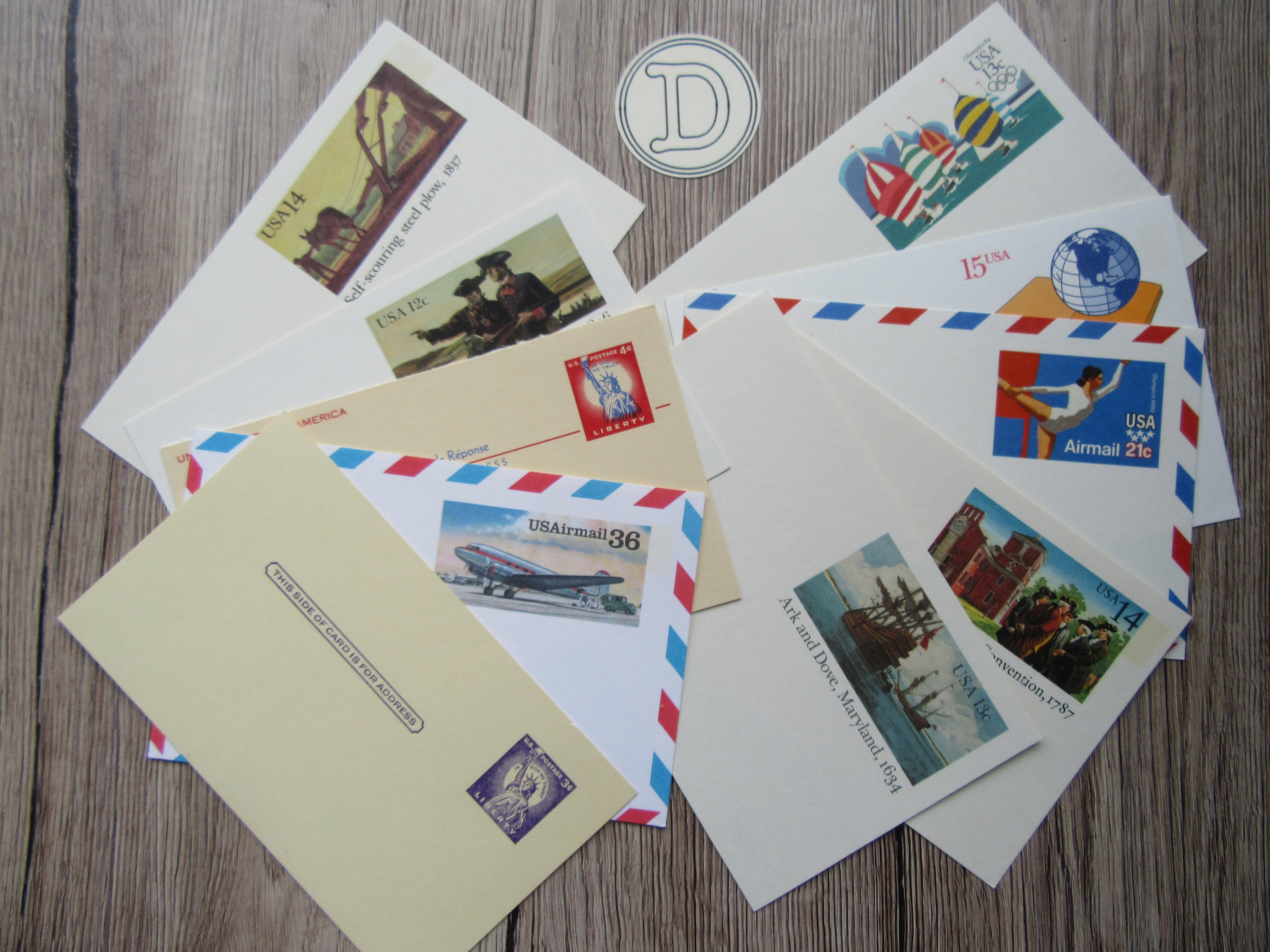 10 vintage US postcards unused blank postcards USPS junk Etsy